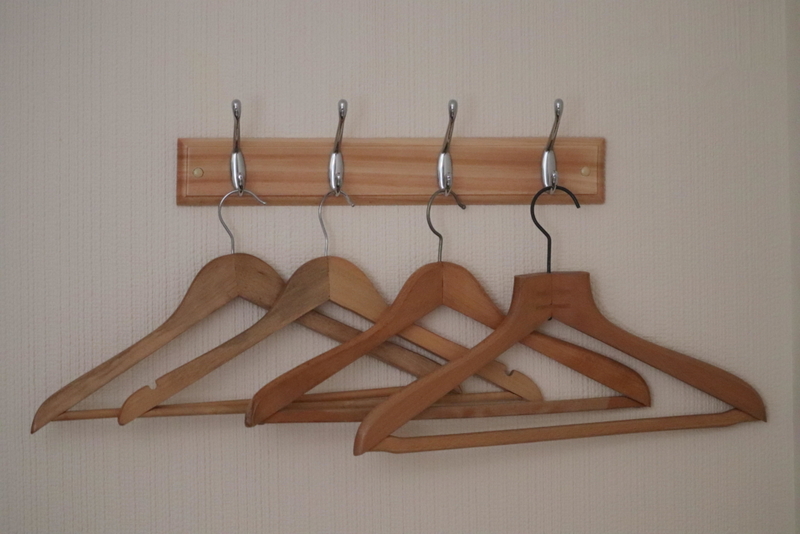 Wooden Coat Hangers | Alamy Stock Photo